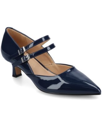 Women's Carnation Pointed Toe Mary Jane Pumps