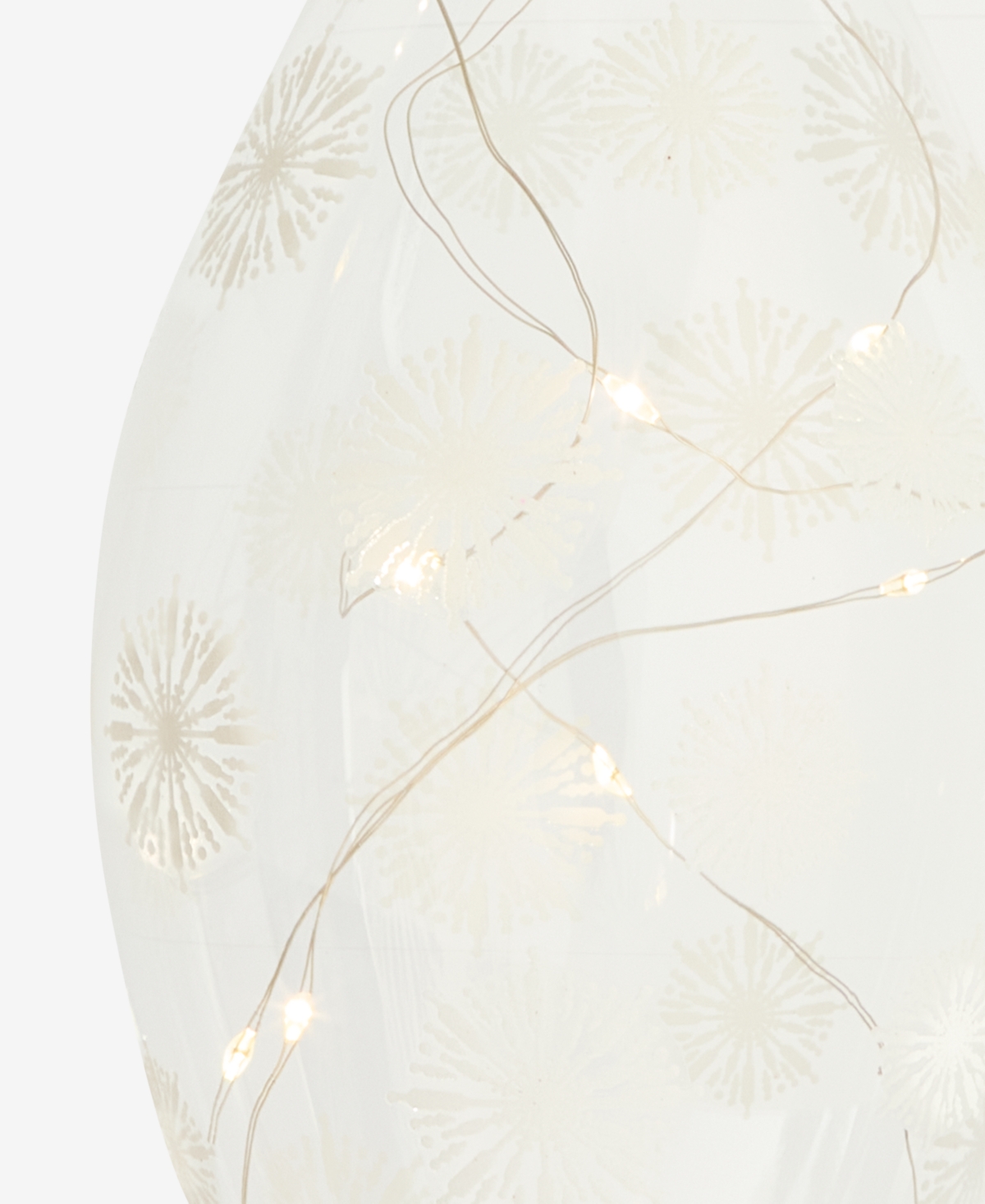 Holiday Lane Iced Delight Light Up Snowflake Finial Ornament, Macy's Exclusive In Transparent