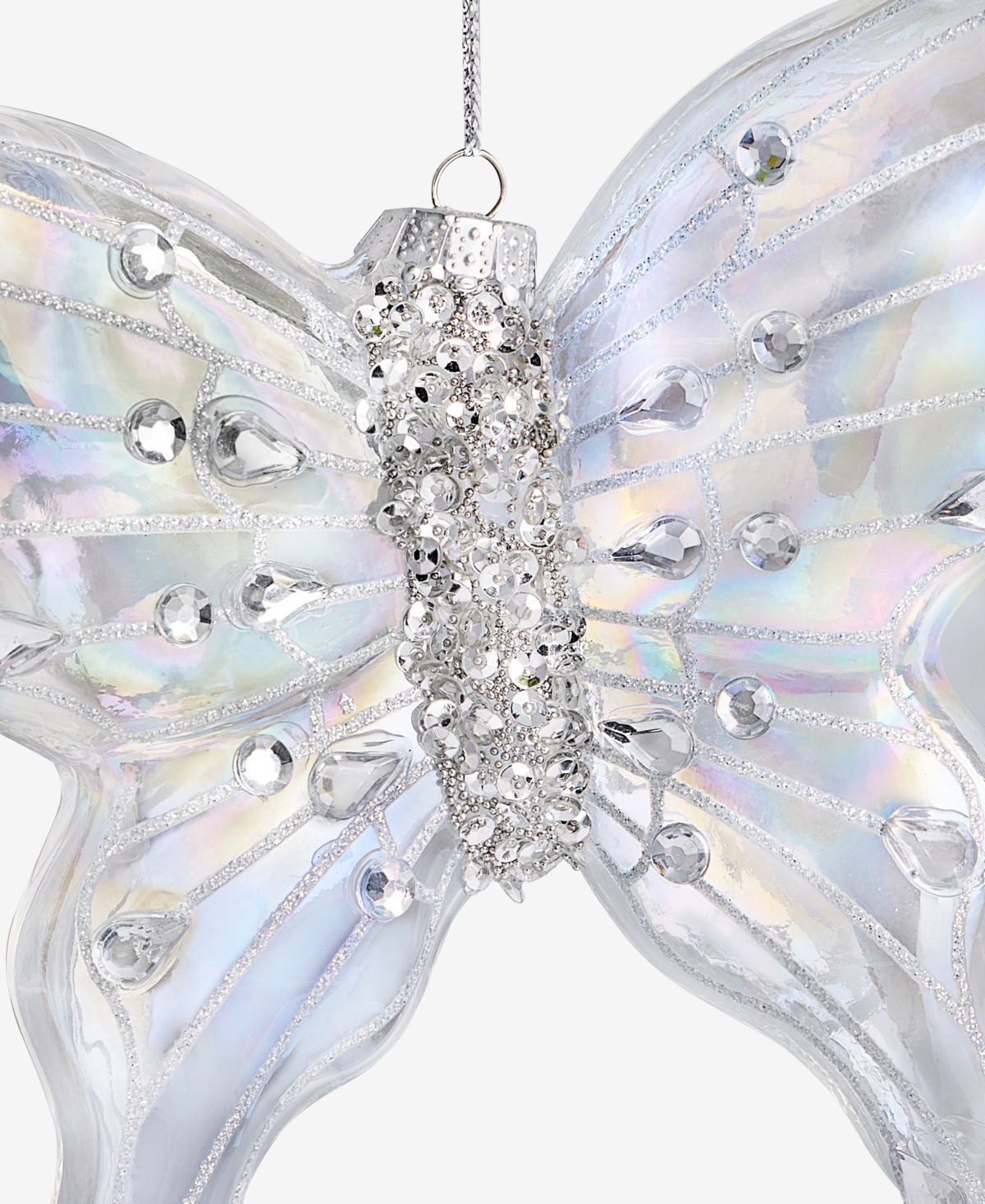Holiday Lane Enchanted Forest Glass Butterfly Embellished Ornament, Macy's Exclusive