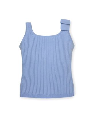 Girls Hope and Henry Sleeveless Sweater Tank with Bow