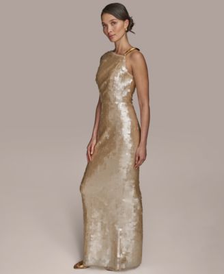 Women's Sequin Sleeveless Evening Gown