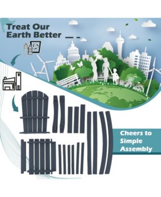 Counter Height Outdoor HDPE Bar Stool with Armrests and Footrest