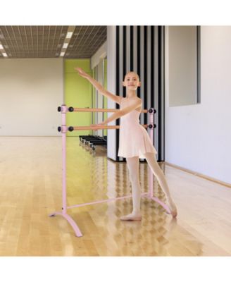 Portable Freestanding Double Ballet Barre for Home Dance and Stretching