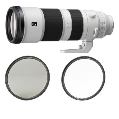FE 200-600mm f/5.6-6.3 G OSS Lens for Sony E, Bundle with Haida 95mm NanoPro MC CPL+Clear Filter Kit