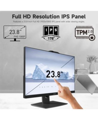 Modern AM242TP 1M-1098US 23.8" Full HD All-In-One Touchscreen Desktop Computer, Intel Core 3-100U 1.2GHz, 8GB RAM, 512GB SSD, Windows 11 Pro, Black