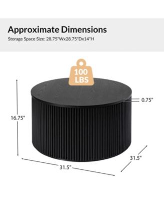 wood Hilario Round Coffee Table