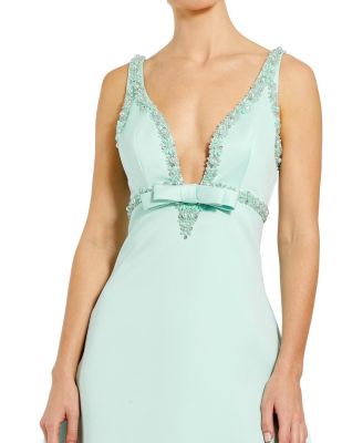 Women's Hand Beaded Detail A-Line Mini Dress