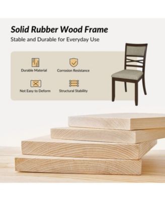 Set of 2 Solid Wood Felix Transitional  Dining Chair