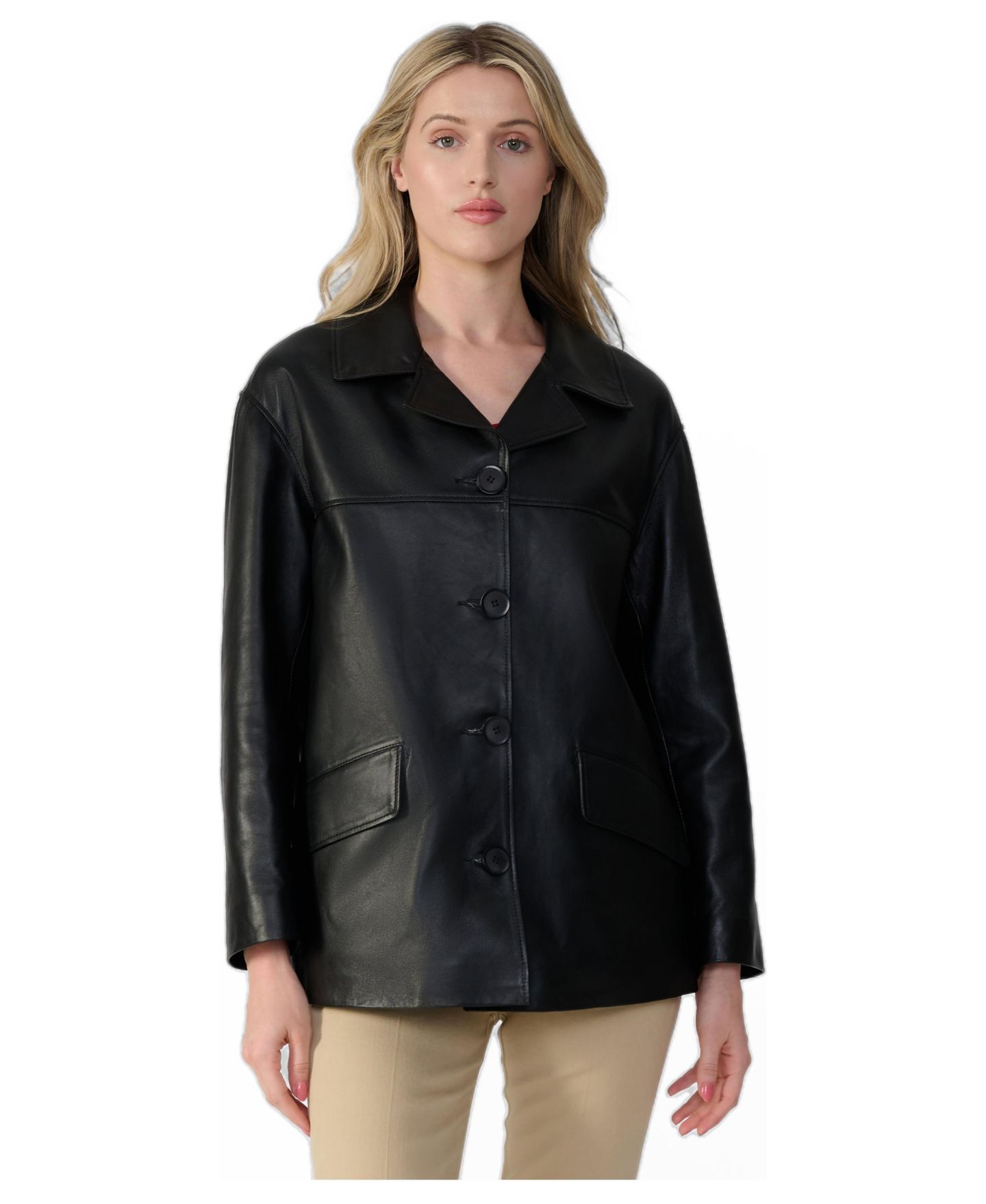 Женская куртка Furniq UK Colette Leather, цвет: Чёрный — фото 4