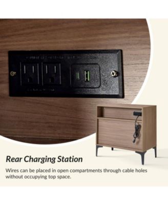 Auguste 2-Drawer Nightstand with Charging Port