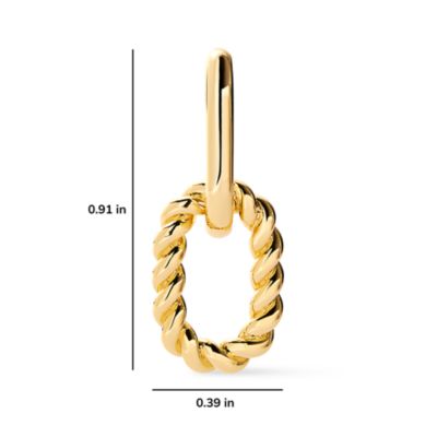 Gold Drop Earrings - Ash Double Mini