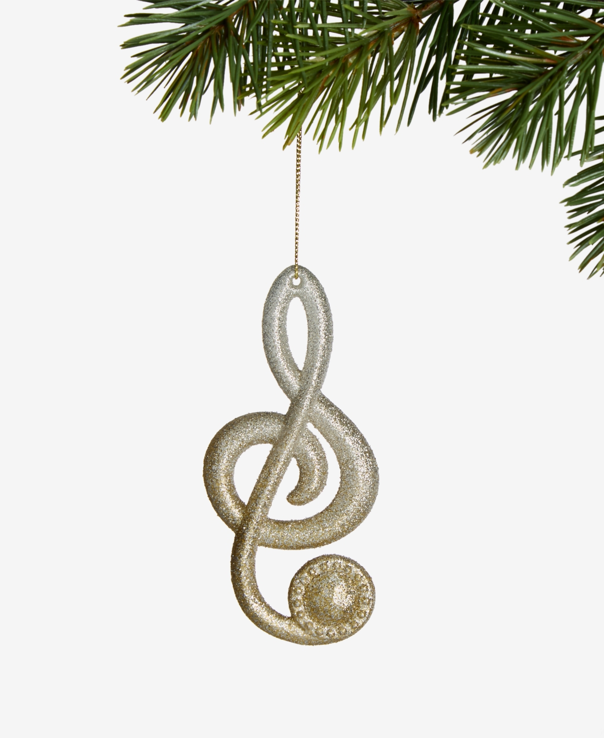 Holiday Lane Eclectic Charm Treble Clef Ornament, Macy's Exclusive In Gold