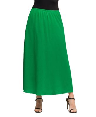 Women's Elastic Waist A Line Maxi Skirt