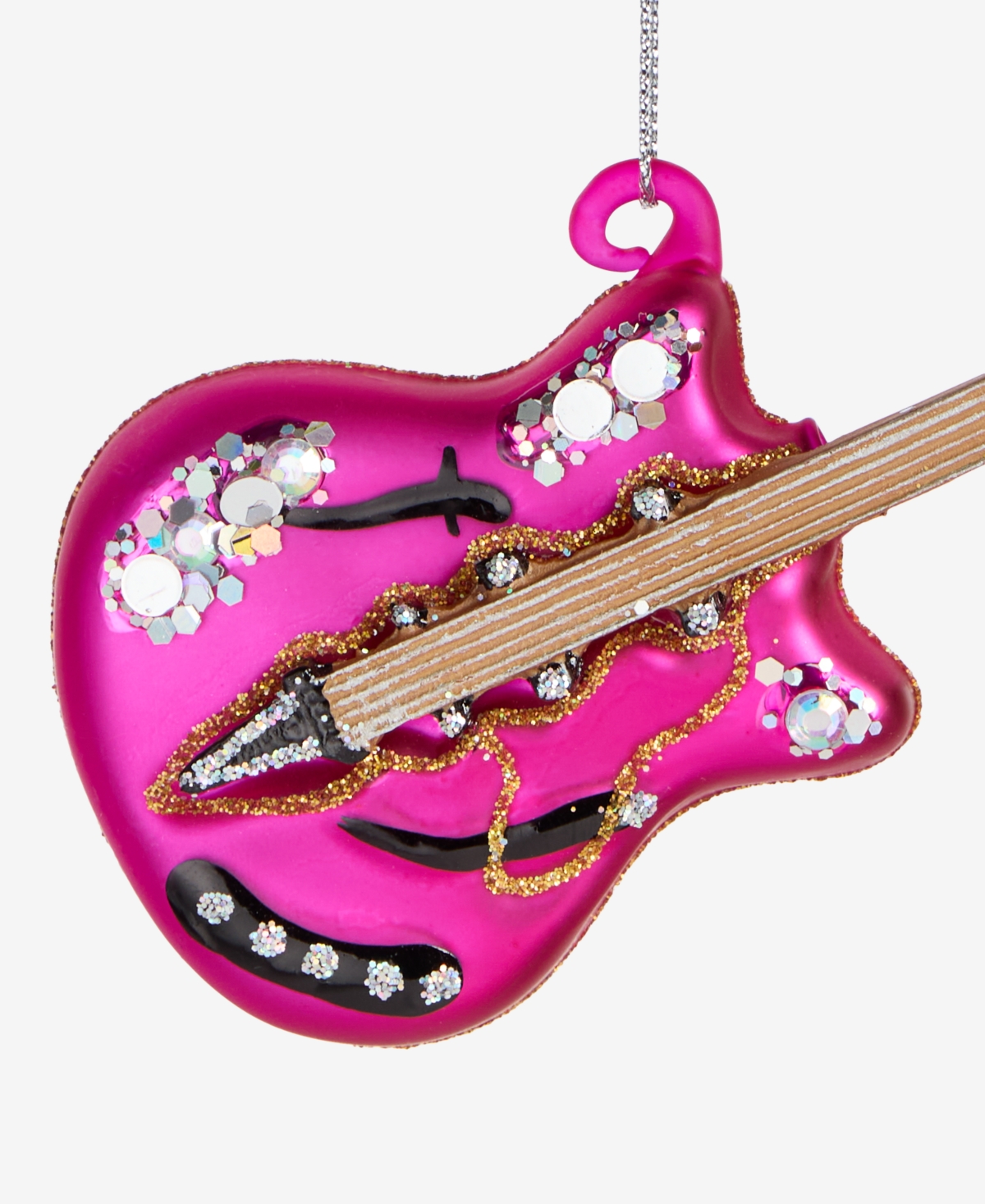 Holiday Lane Eclectic Charm Glass Guitar Ornament, Macy's Exclusive In Multi