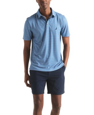 Men’s Classic-Fit Stripe Moisture Wicking Performance Golf Polo Shirt