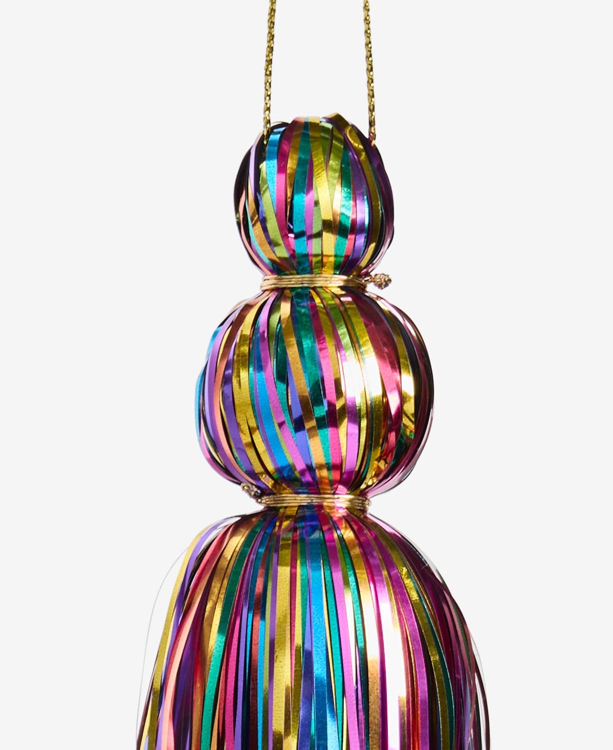 Holiday Lane Merry Magic Metallic Tassel Ornament, Macy's Exclusive In Transparent