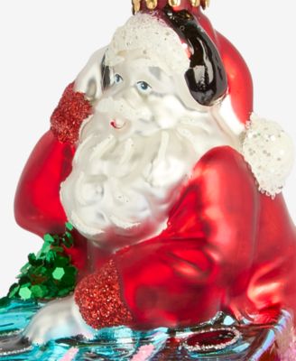  Merry Magic Glass DJ Santa Ornament, Macy's Ornament