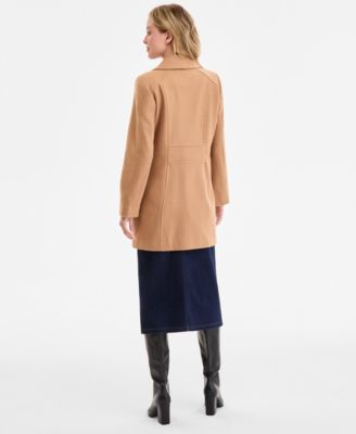 Petite Double-Breasted Peacoat, Exclusively at Macy's