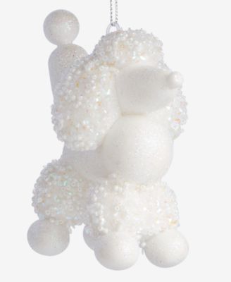 Pastel Shine White Poodle Ornament, Macy's Exclusive