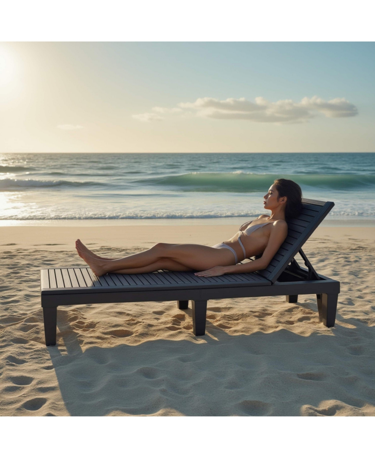 Adjustable & Waterproof Outdoor Patio Chaise Lounge Chairs
