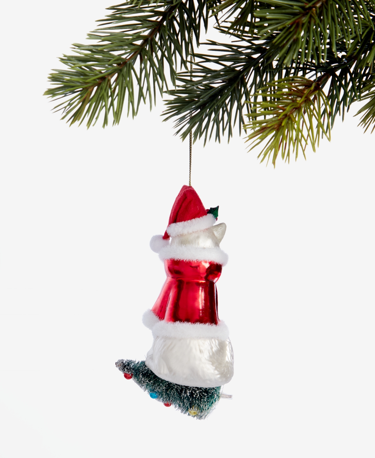 Holiday Lane Pets Santa Cat Ornament, Macy's Exclusive In Multi