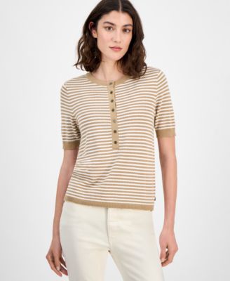 Tommy Hilfiger - Women's Striped Henley Sweater