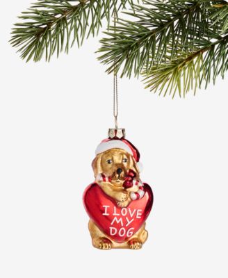 Holiday Lane - Pets Glass Dog Ornament
