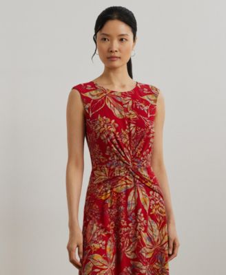 knee length dresses for ladies Ava Women's Loren Mesh Wrap Dress in Blue Coral MD main image 0