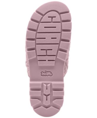 Women's Sculpted C Quilted Washed Denim Double Band Sandals