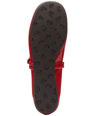 Women's Sculpted C Crinkle Patent Leather Soft Mary Jane Flats