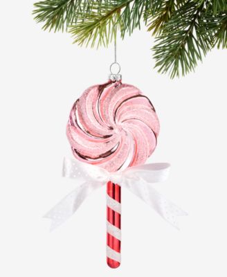 Holiday Lane - Sugar Plum Bow-Trim Lollypop Ornament