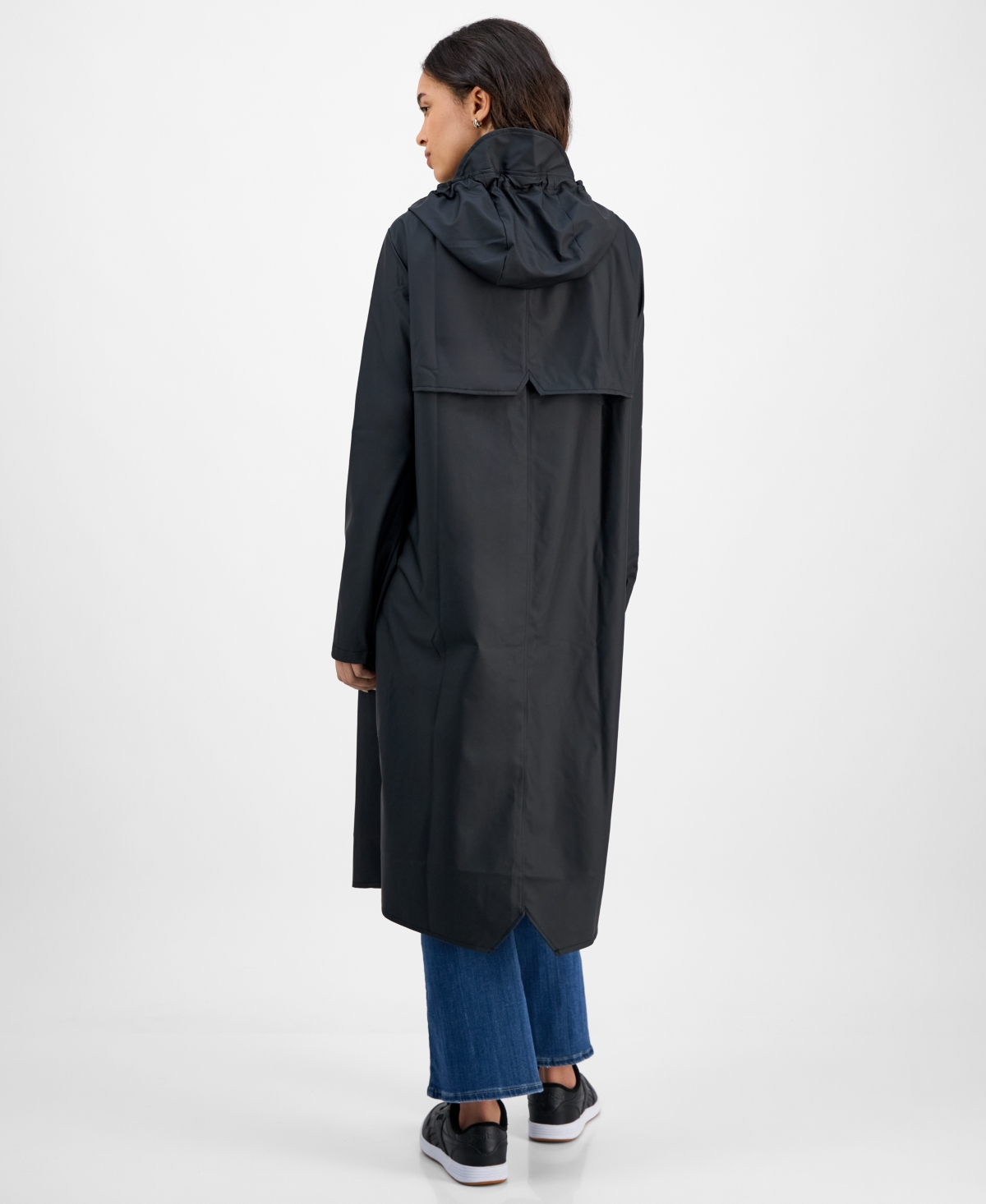 Rains Women's Snap-front Waterproof Maxi Raincoat In Black