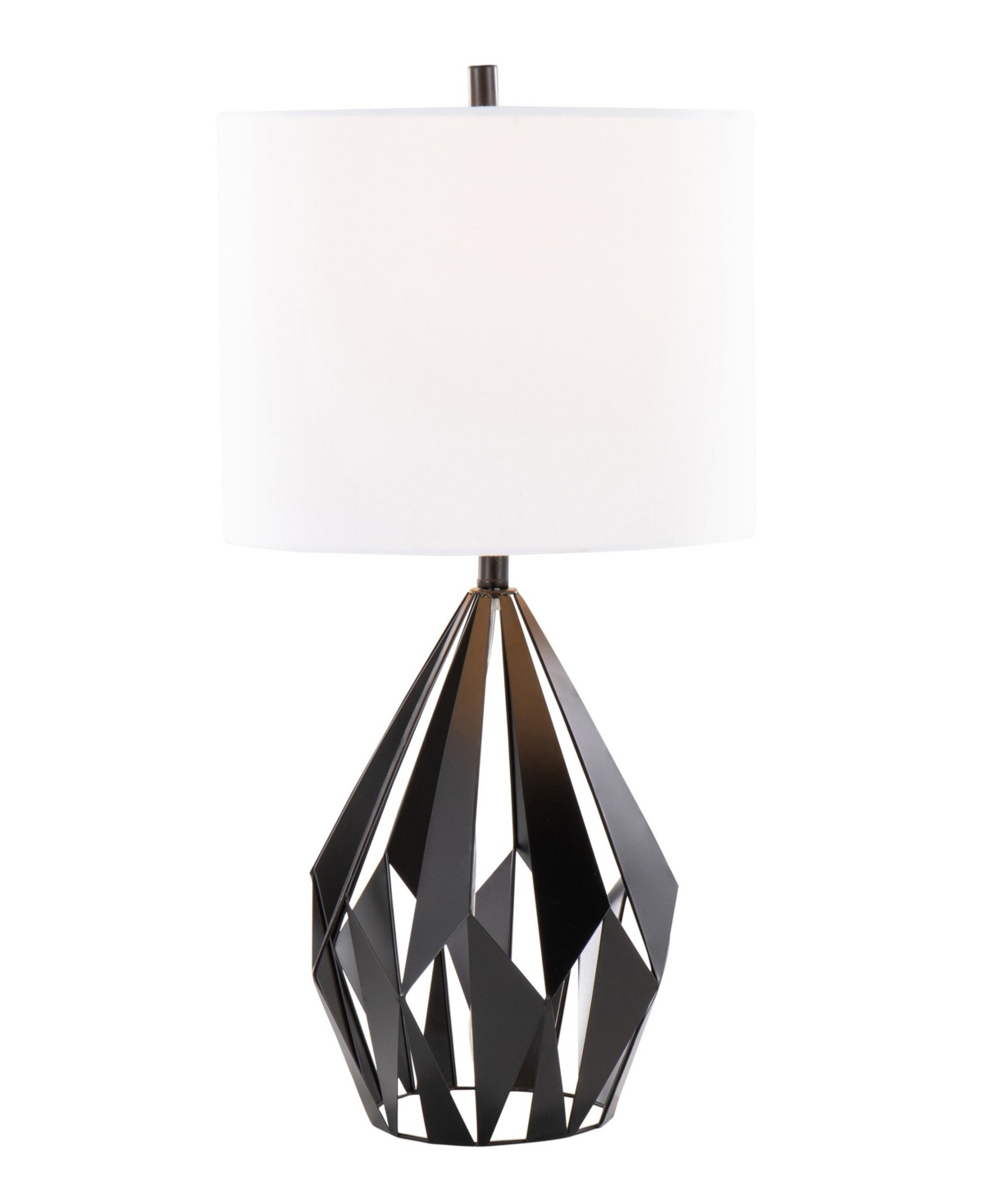 Lumisource 28" Metal Geome Tri Contemporary Table Lamp, Set Of 2 In Black
