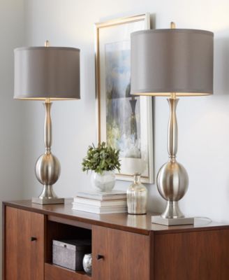 30" Metal Joan Contemporary Table Lamp, Set of 2