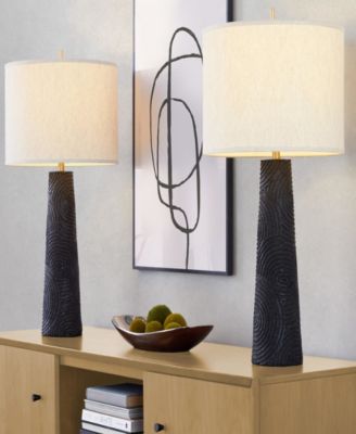 31" Polyresin Kona Contemporary Table Lamp, Set of 2
