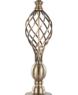 29" Metal Linx Twist Contemporary Table Lamp, Set of 2