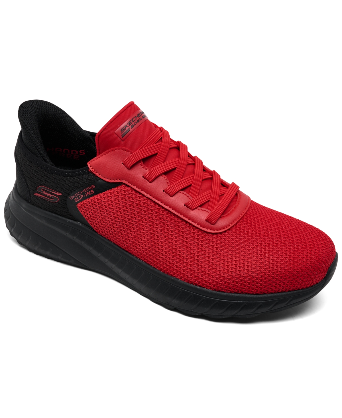 Men's Slip-Ins: Bobs Sport Squad Chaos Casual Sneakers from Finish Line - Red, Black