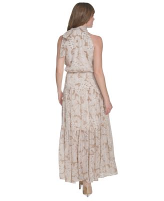 white jersey maxi dress Textured Jersey Asymmetric Maxi Dress in White - 6 main image 1
