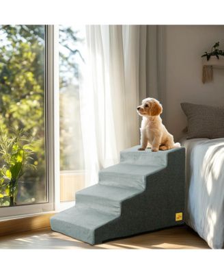 4-Step Non-Slip Sponge Dog Stairs for Small Dogs
