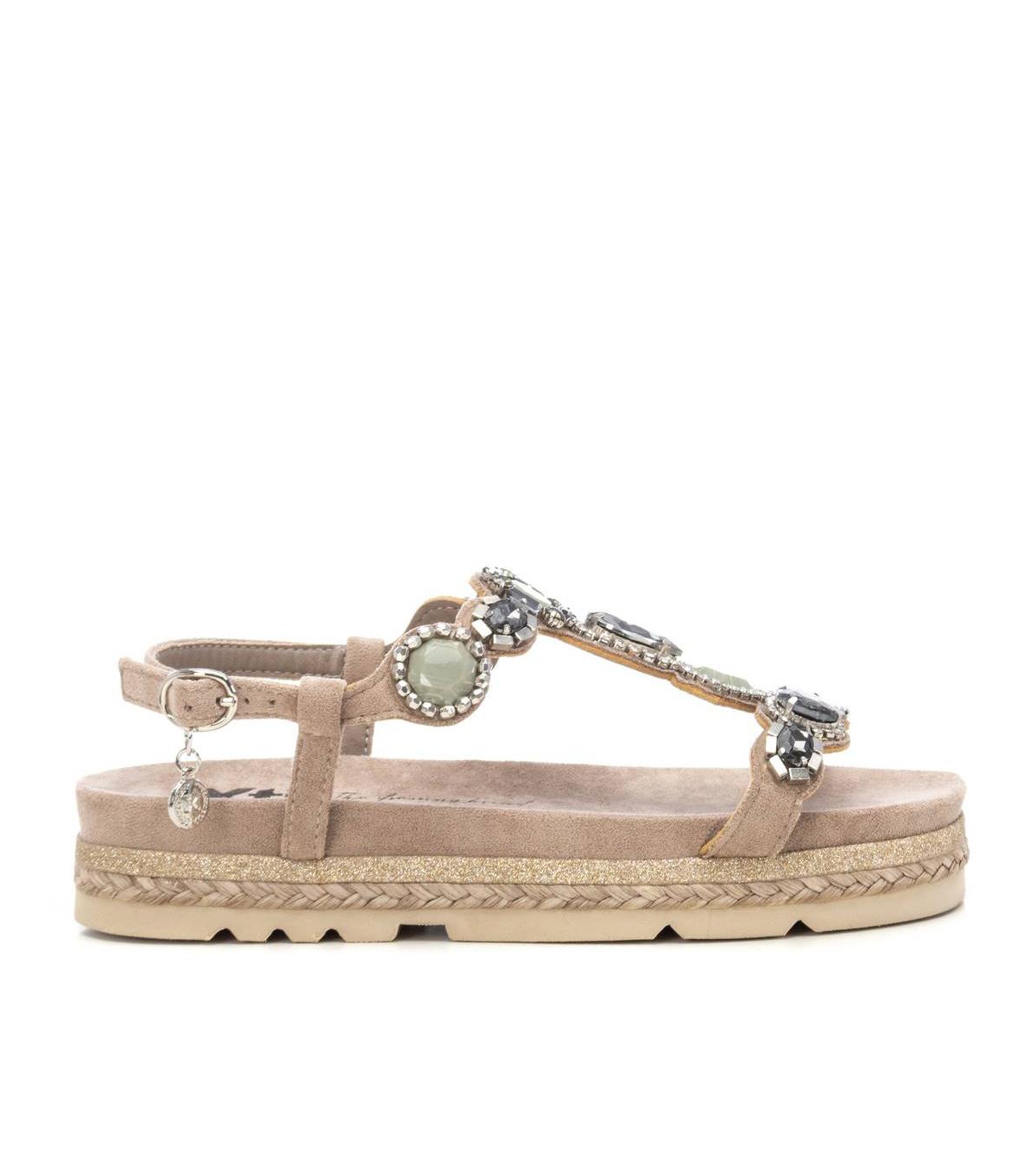 Women's Flat Suede Sandals By Xti - Taupe