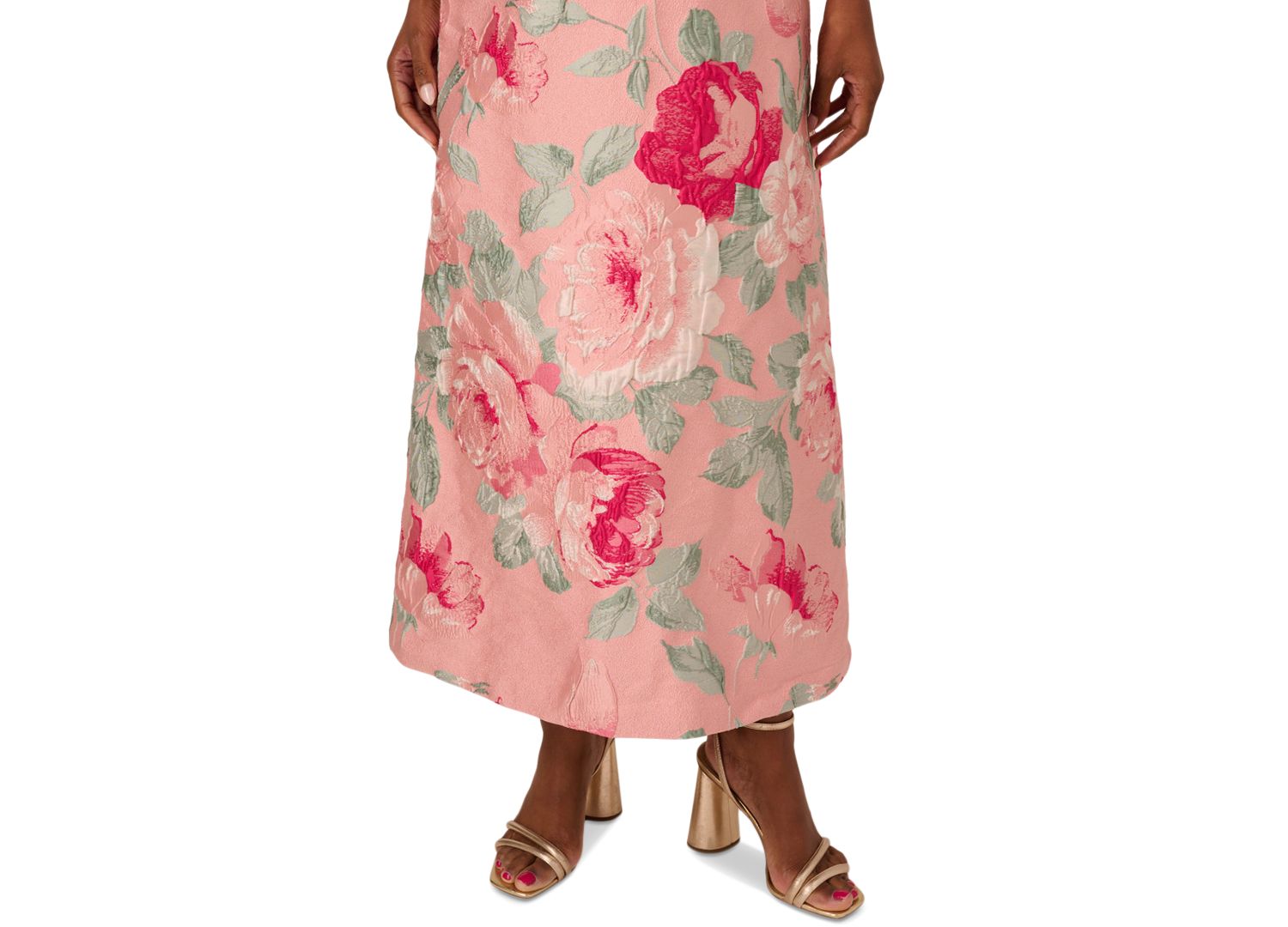 Women's Off-The-Shoulder Floral-Jacquard Dress