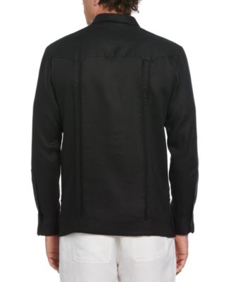 Men's 100% Linen Long Sleeve 4 Pocket Guayabera Shirt