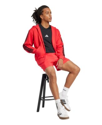 Men's Regular-Fit 3-Stripes Full-Zip Fleece Hoodie