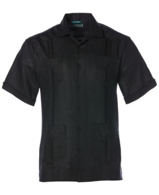 Men's 100% Linen Short Sleeve 4 Pocket Guayabera Shirt