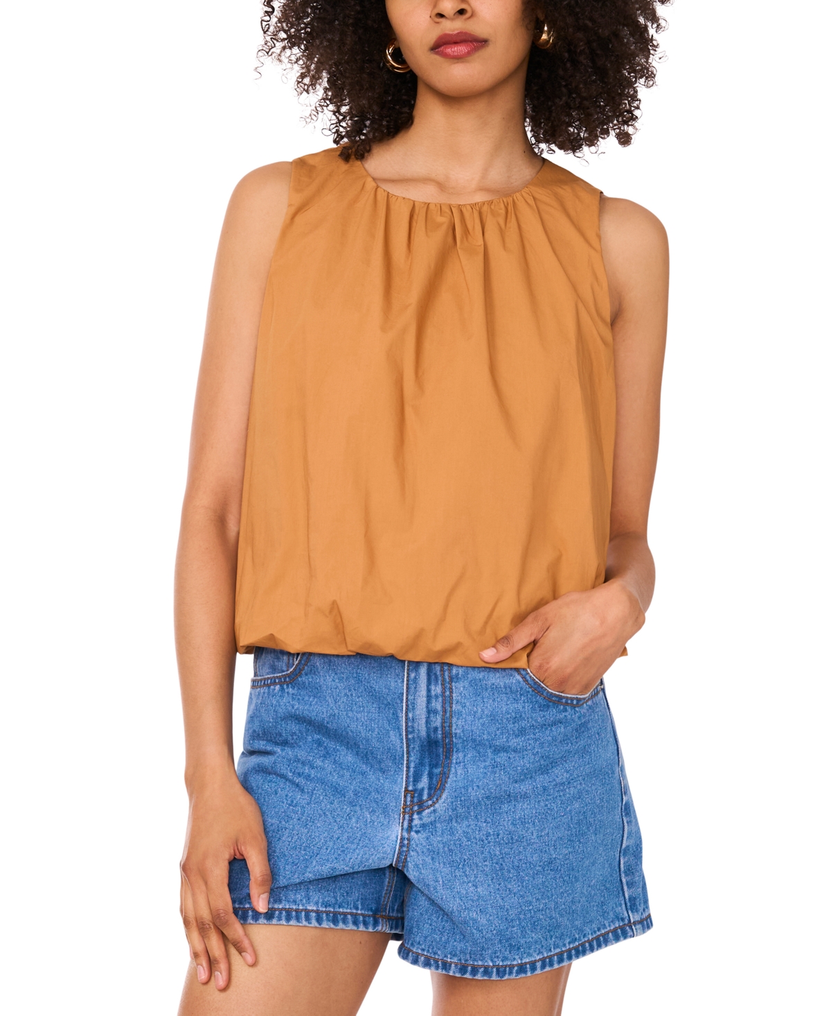 1.state Sleeveless Bubble Top