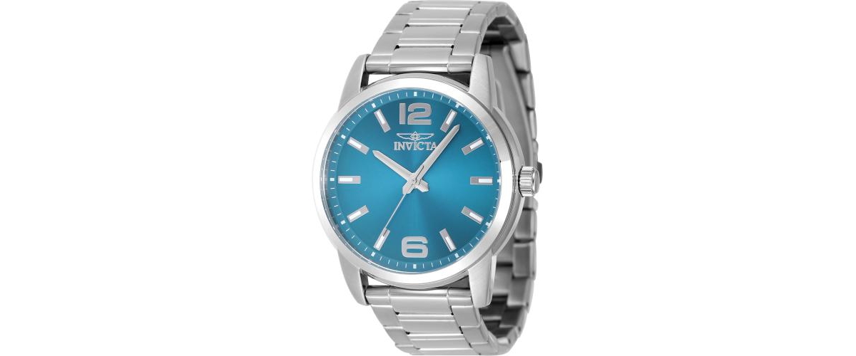 Men's 48495 Celestial Quartz 3 Hand Light Blue Dial Watch - Silver
