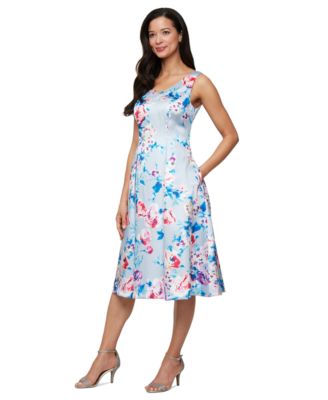 Alex Evenings - Women's V-Neck Sleeveless Mikado Dress