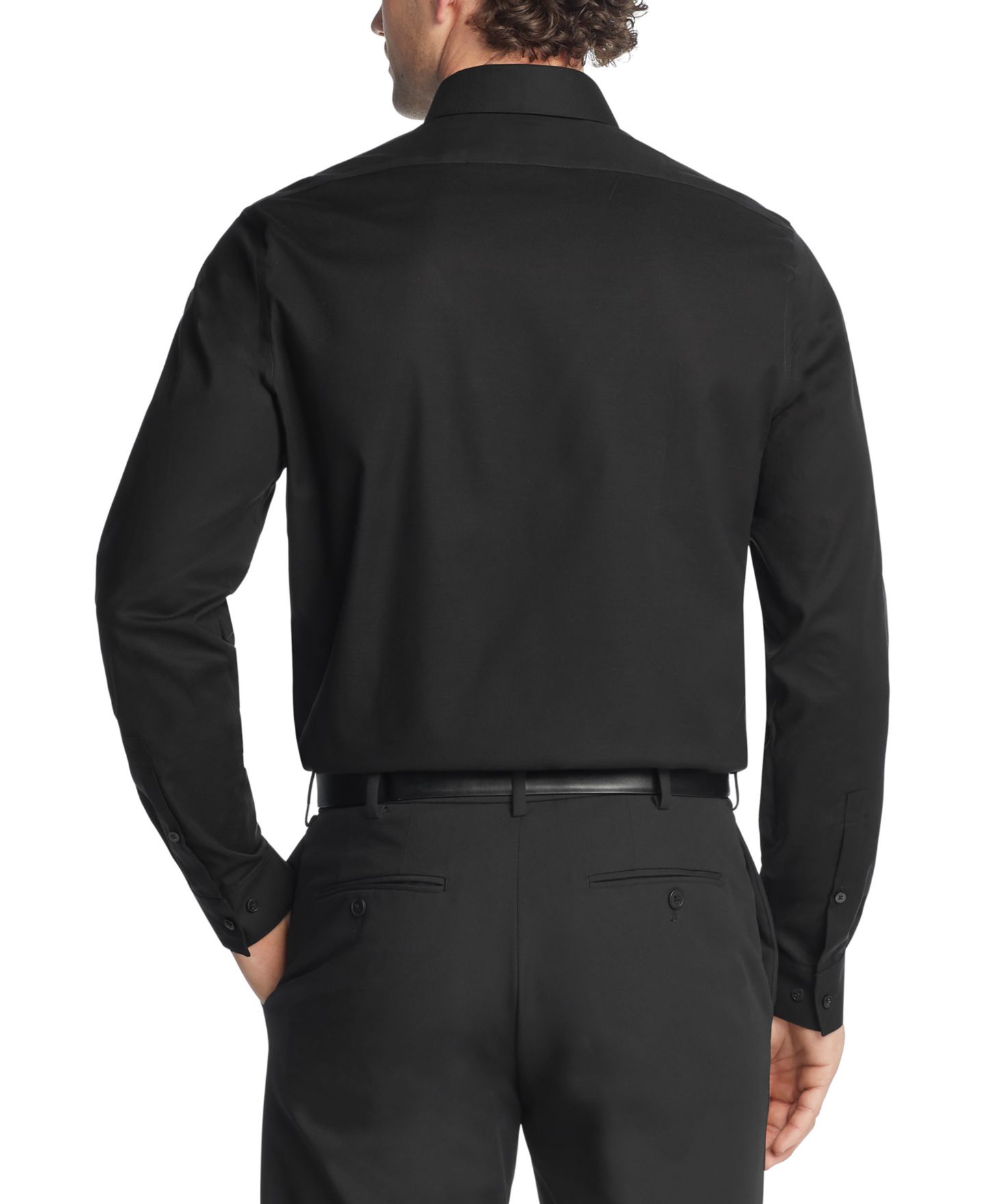 Мужская рубашка Calvin Klein Tailored Occasion Dress Shirt, Slim Fit, цвет: Чёрный — фото 2