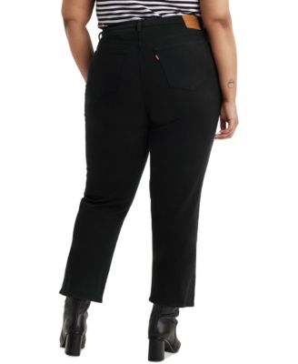 Plus Size Wedgie High-Rise Straight-Leg Jeans 