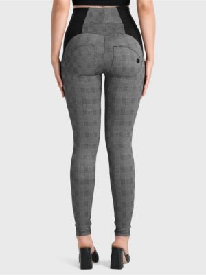 Women's Mosaic Weave High-Rise Sculpting Skinny Pants